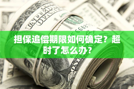 济南担保追偿期限如何确定？超时了怎么办？