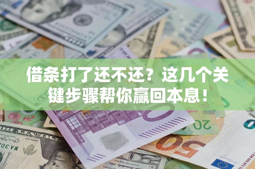 济南借条打了还不还？这几个关键步骤帮你赢回本息！
