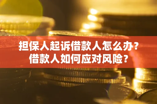 济南担保人起诉借款人怎么办？借款人如何应对风险？