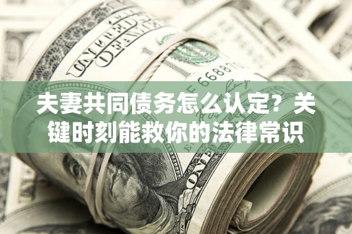 济南夫妻共同债务怎么认定？关键时刻能救你的法律常识