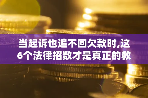 济南当起诉也追不回欠款时,这6个法律招数才是真正的救命稻草