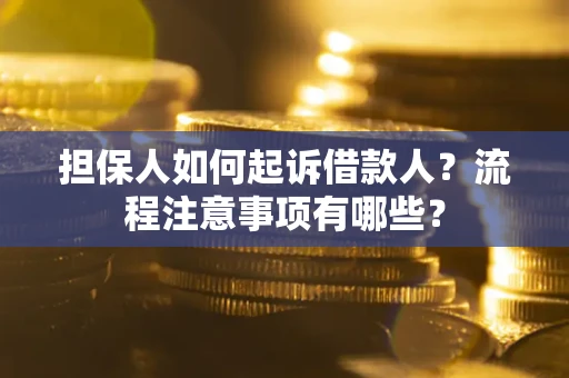 济南担保人如何起诉借款人？流程注意事项有哪些？